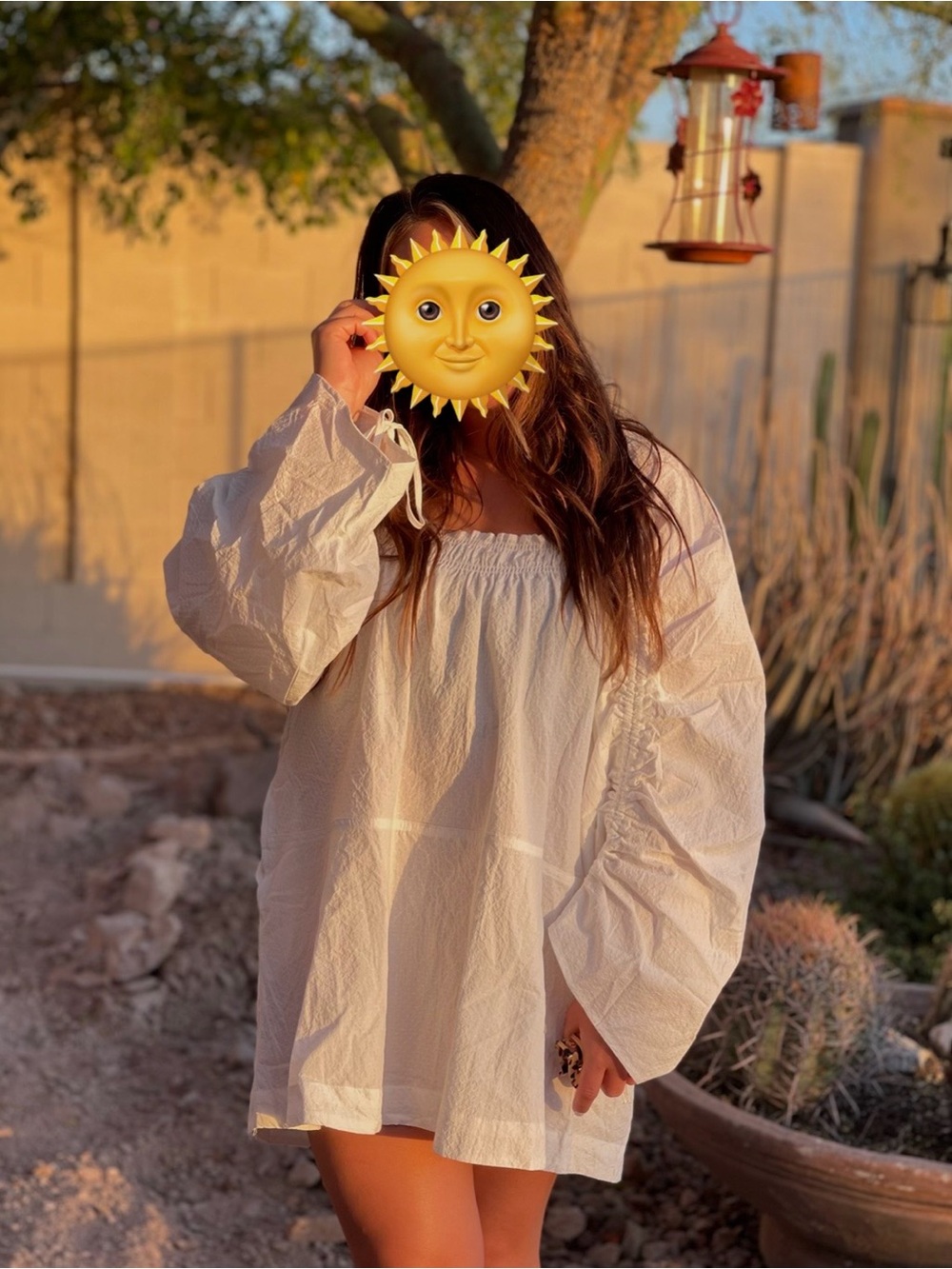 Free People White Peasant top/dress